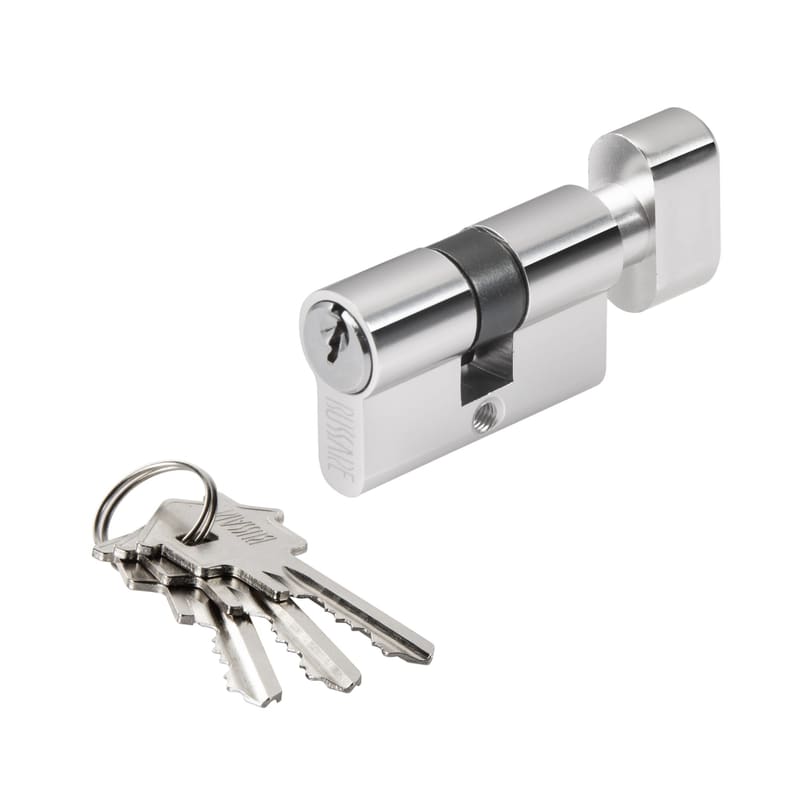 Цилиндр ключ-вертушка CYL 3-50 TR CHROME