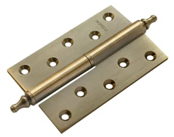 Петля латунная разъёмная с короной, толщина 3,5мм MB 120X80X3.5 AB L C