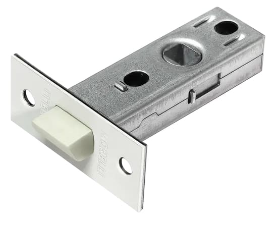 Защелка межкомнатная бесшумная с прямоугольной планкой LP6-45 W