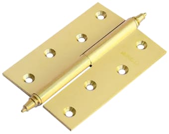 Петля латунная разъёмная с короной, толщина 3 мм MB 100X70X3 SG L C